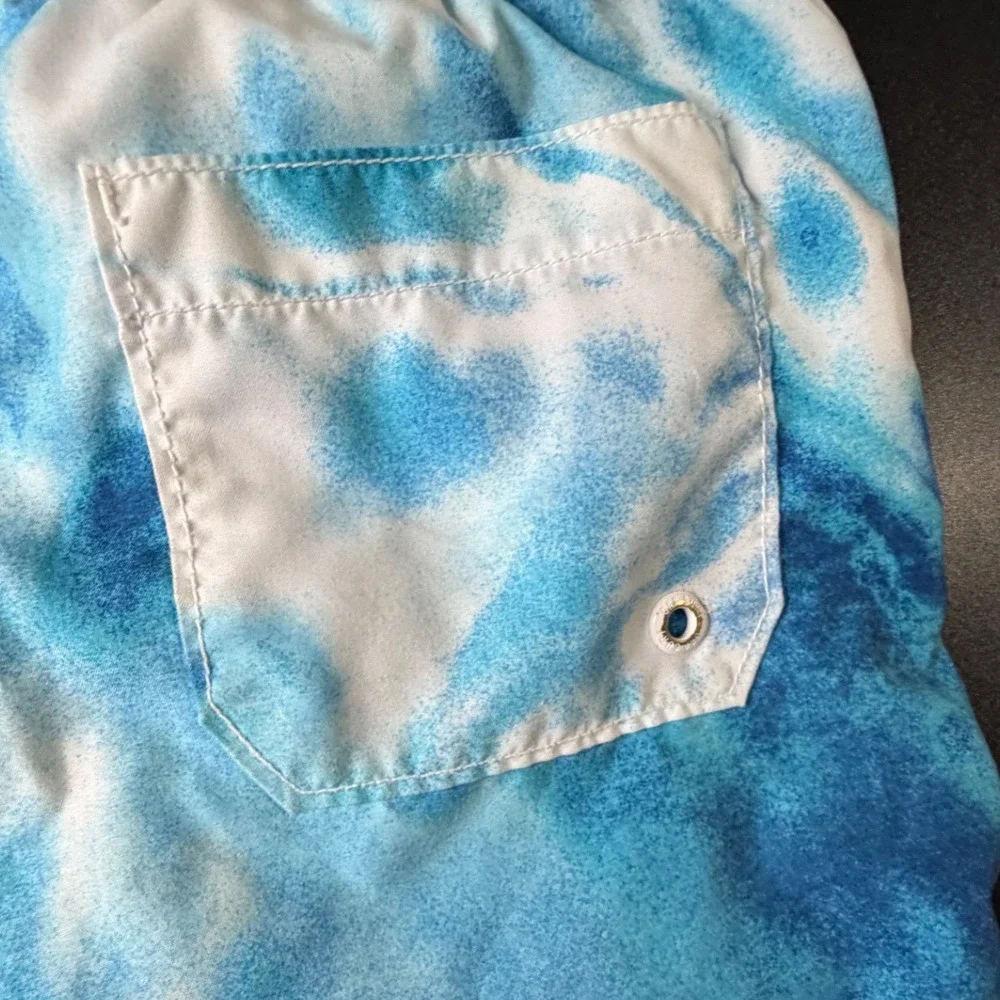 Gap Kids Boys Blue Tie Dye Swim Trunks Board Shorts Size L Large K13